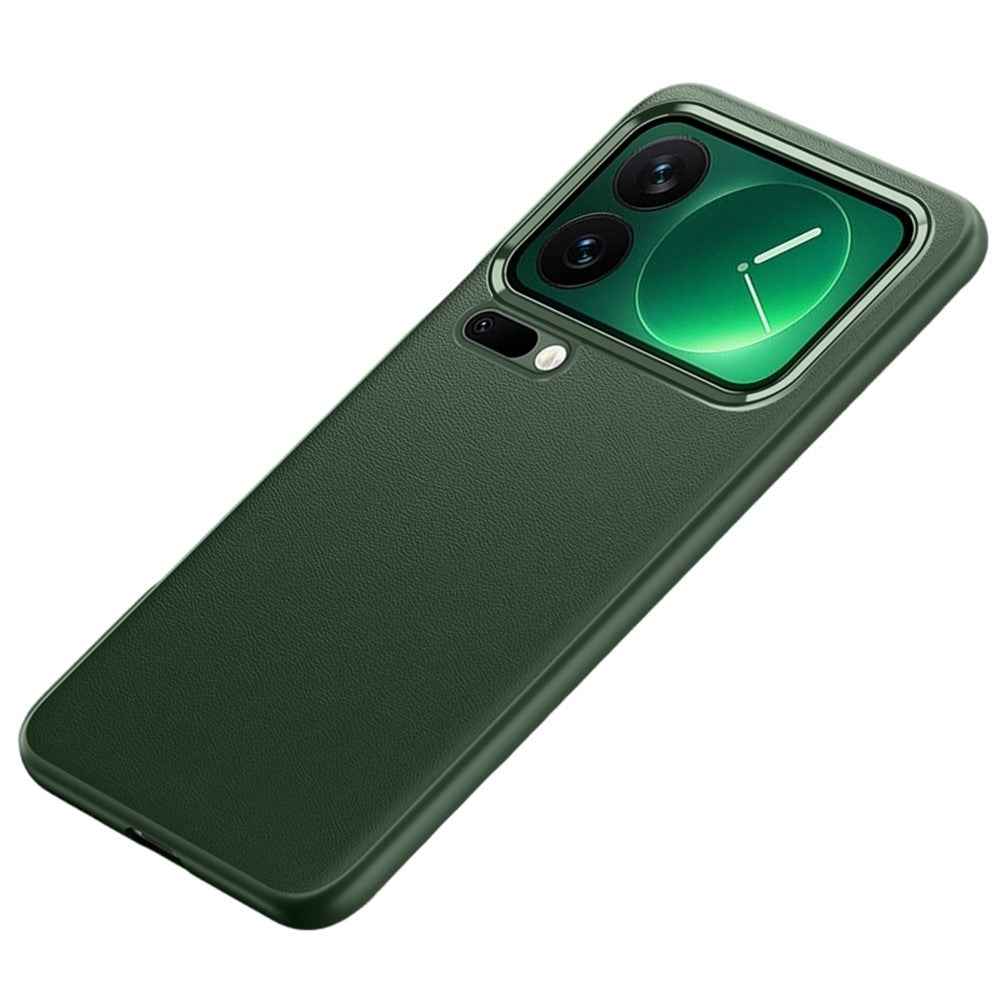 For Xiaomi 17 Pro Case Slim TPU+PC+PU Leather Phone Back Cover (2nd Gen) - Green