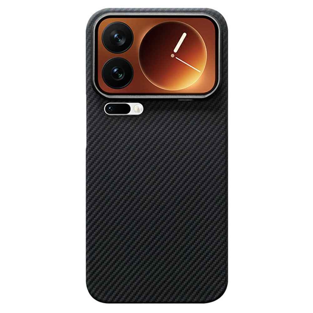 For Xiaomi 17 Pro Magnetic Case Aramid Fiber Phone Cover with Metal Lens Frame - Black
