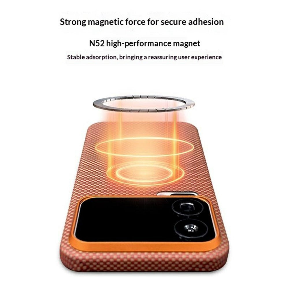 For Xiaomi 17 Pro Max Magnetic Case Aramid Fiber Phone Cover with Metal Lens Frame - Black