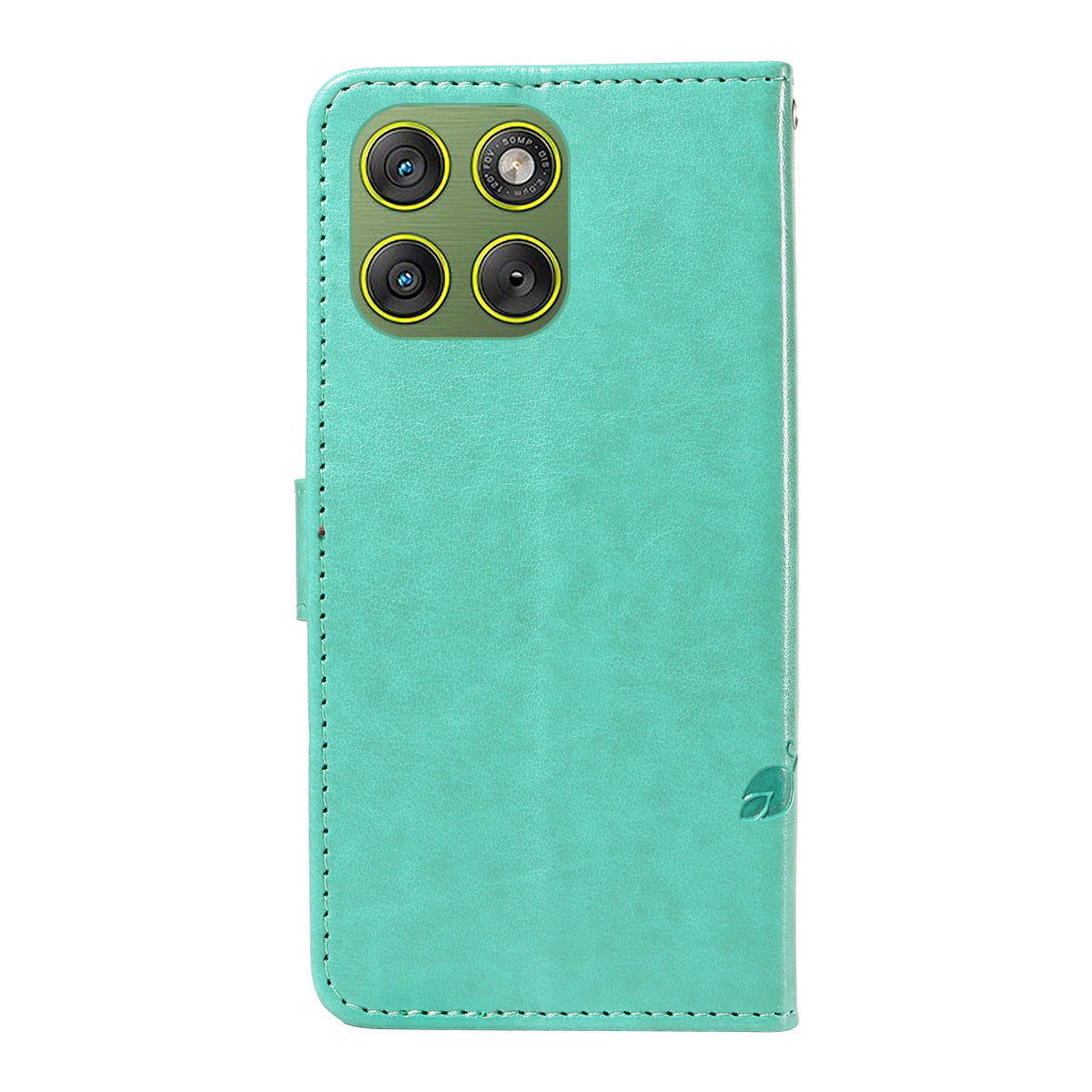 For Motorola Edge 70 5G PU Leather Cases Flower Pattern Wallet Stand Phone Cover with Strap - Green