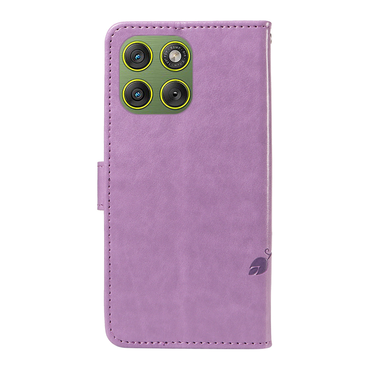 For Motorola Edge 70 5G PU Leather Cases Flower Pattern Wallet Stand Phone Cover with Strap -  Light Purple