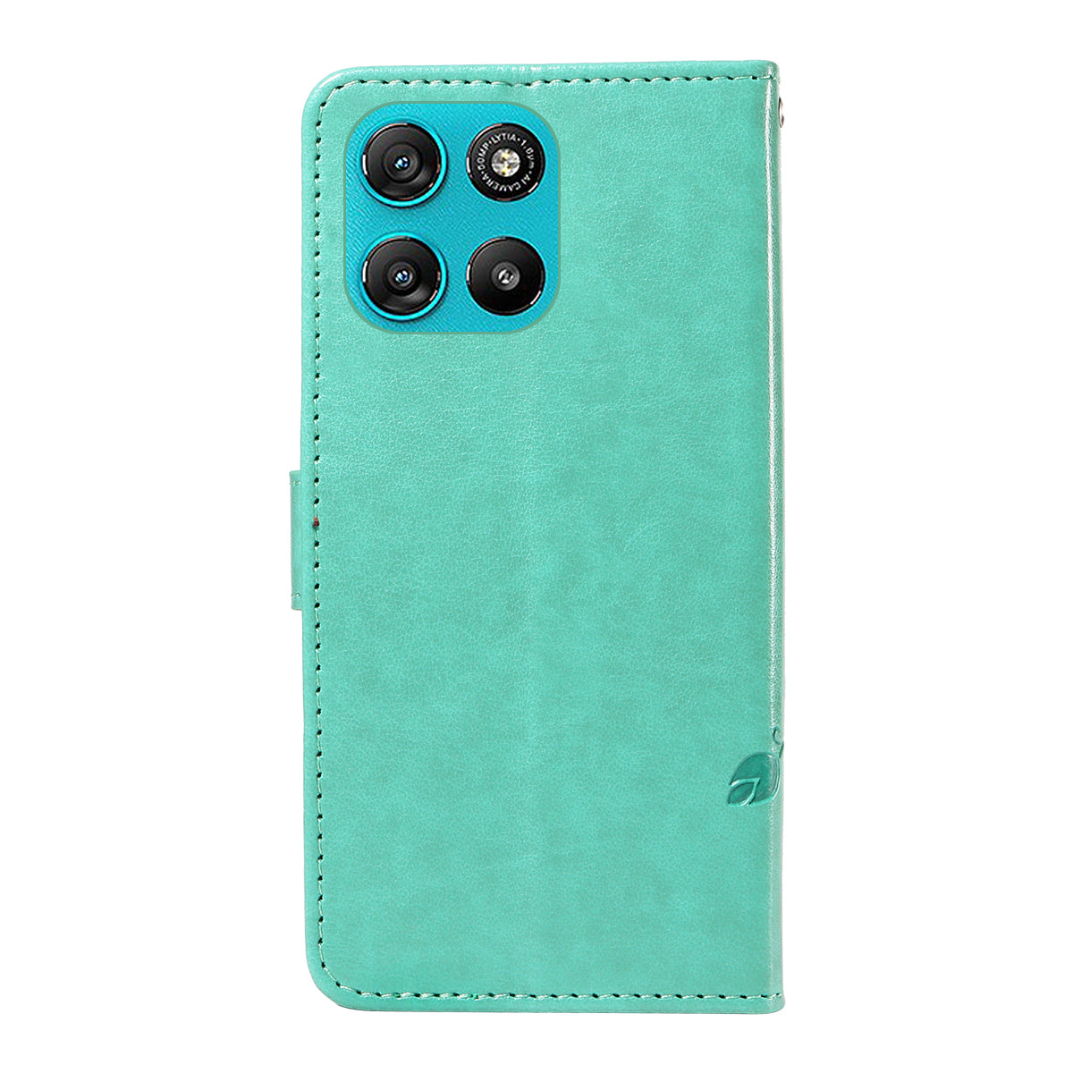 For Motorola Moto G57 Power 5G / Motorola Moto G100 5G (2025) / Motorola Moto G67 Power 5G PU Leather Cases Flower Pattern Wallet Stand Phone Cover with Strap - Green