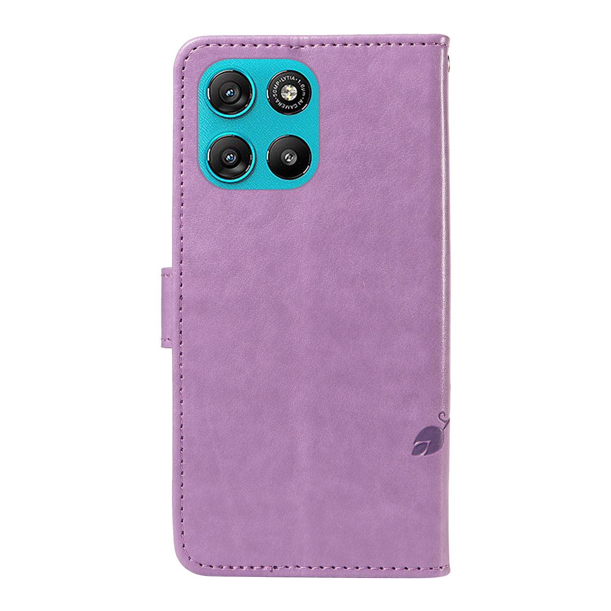 For Motorola Moto G57 Power 5G / Motorola Moto G100 5G (2025) / Motorola Moto G67 Power 5G PU Leather Cases Flower Pattern Wallet Stand Phone Cover with Strap -  Light Purple