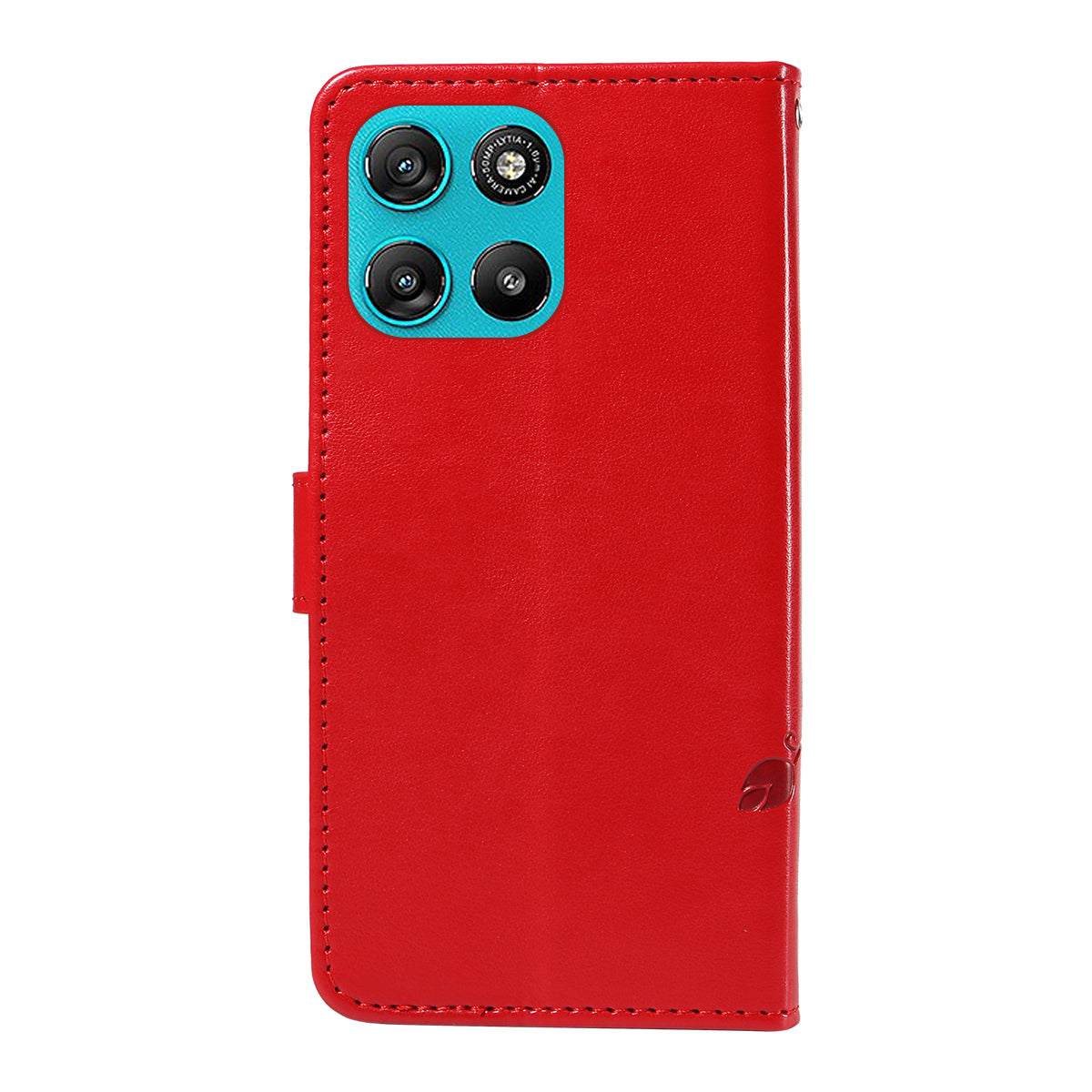For Motorola Moto G57 Power 5G / Motorola Moto G100 5G (2025) / Motorola Moto G67 Power 5G PU Leather Cases Flower Pattern Wallet Stand Phone Cover with Strap - Red