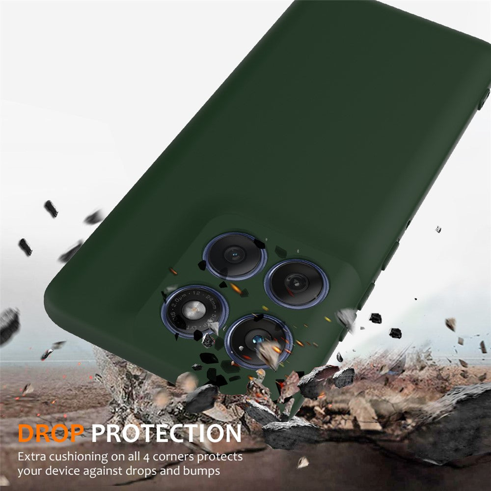 For Motorola Edge 70 5G Magnetic Case Anti-Drop Liquid Silicone Phone Cover with Lanyard - Dark Green