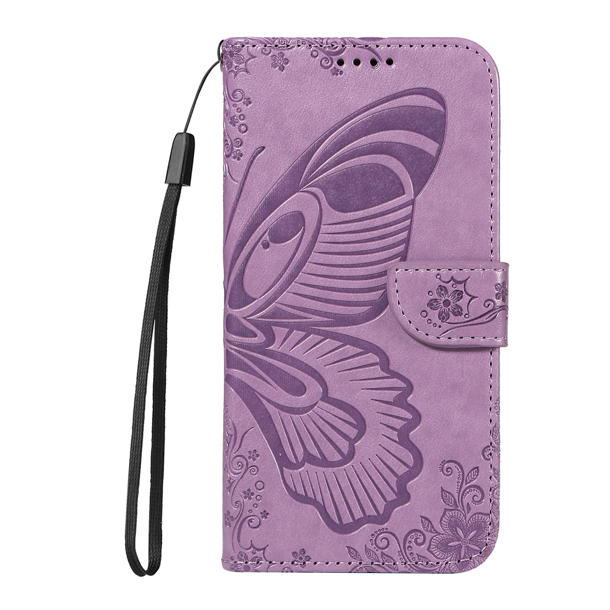 For Motorola Moto G100 5G (2025) / Motorola Moto G57 Power 5G / Motorola Moto G67 Power 5G Case Butterfly Pattern PU Leather Folio Flip Phone Cover -  Light Purple