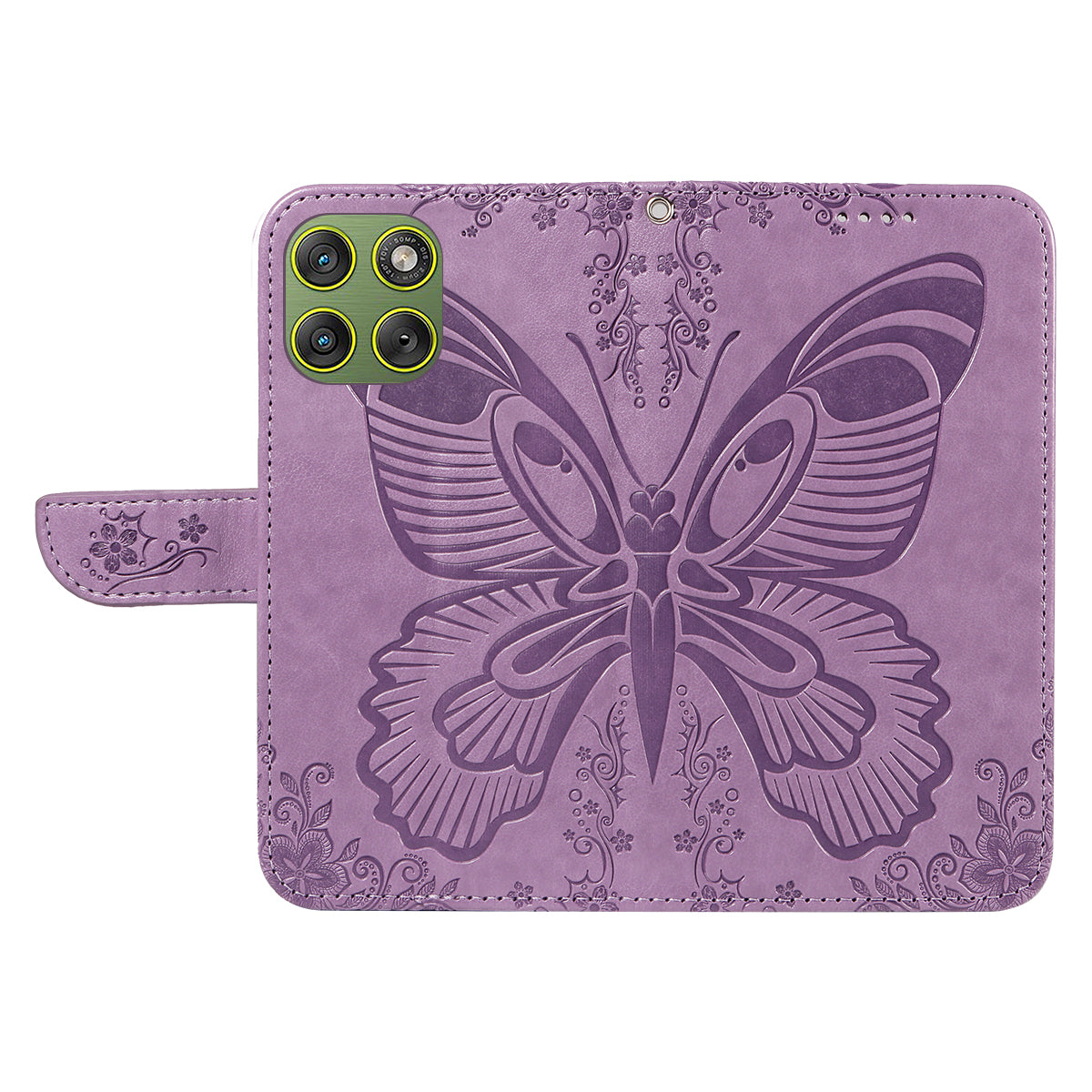 For Motorola Edge 70 5G Case Butterfly Pattern PU Leather Folio Flip Phone Cover -  Light Purple