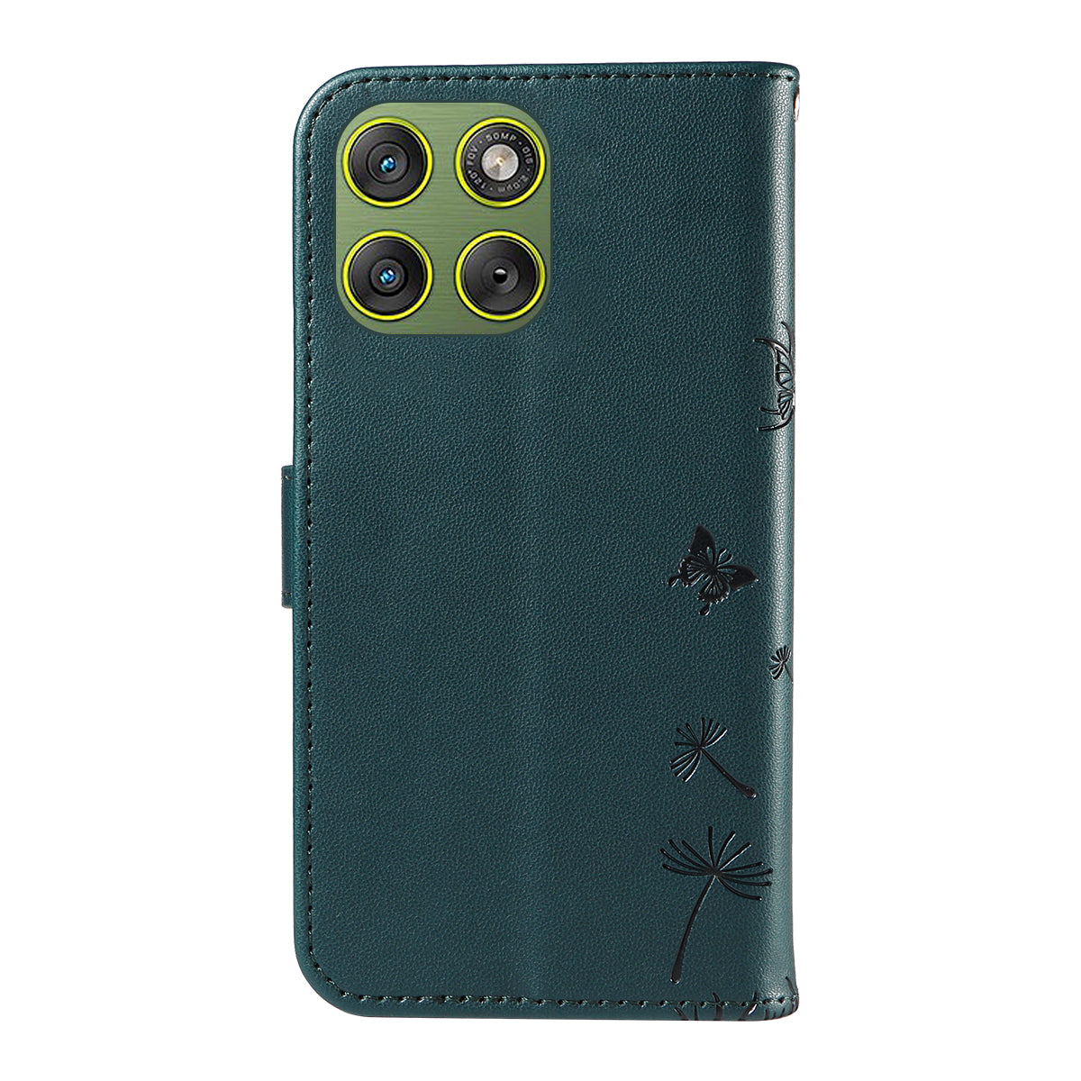 For Motorola Edge 70 5G Leather Wallet Case with Strap Dandelion Imprint Phone Stand Cover - Blue