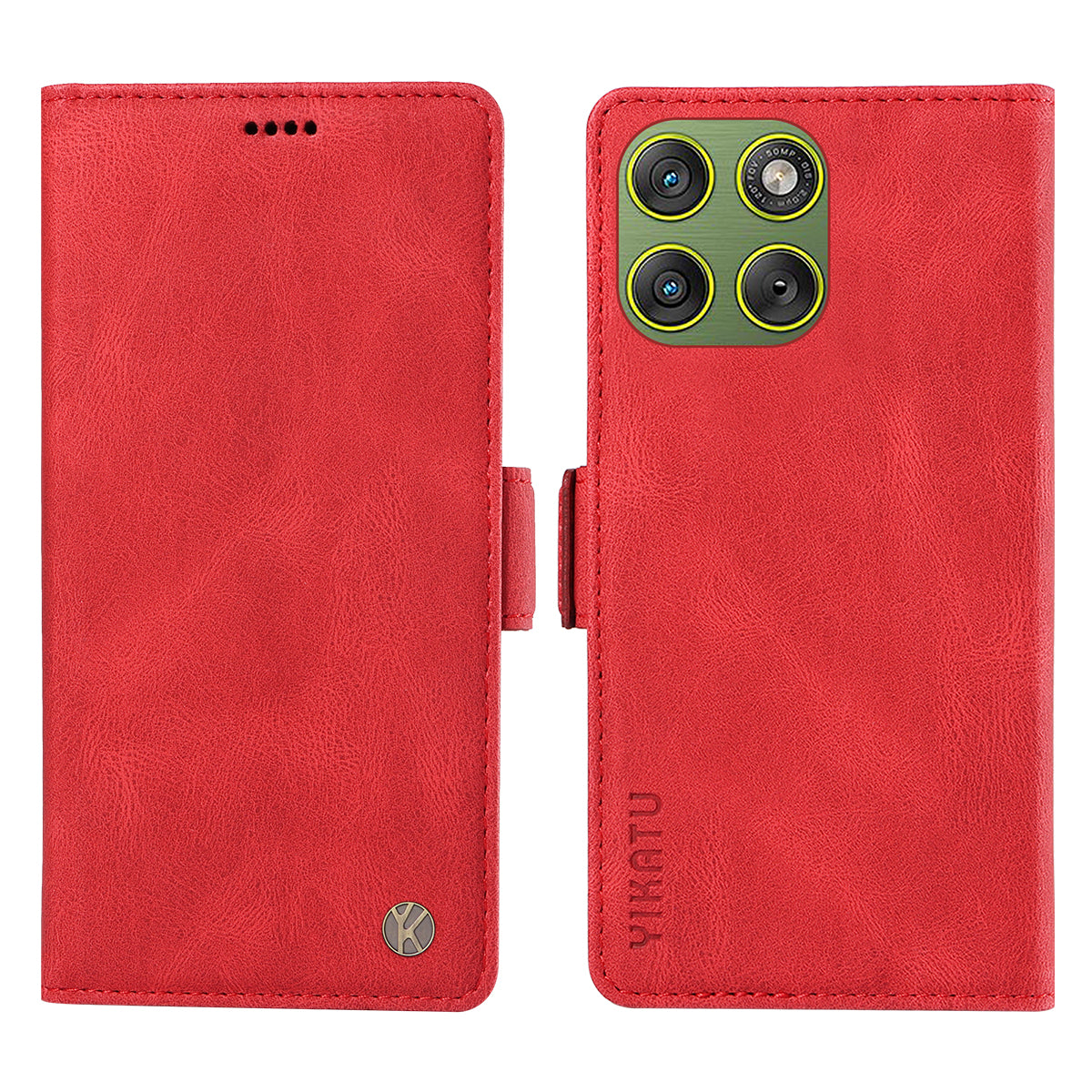 For Motorola Edge 70 5G Leather Case YIKATU YK-005 Skin-touch Feeling Wallet Phone Cover - Red