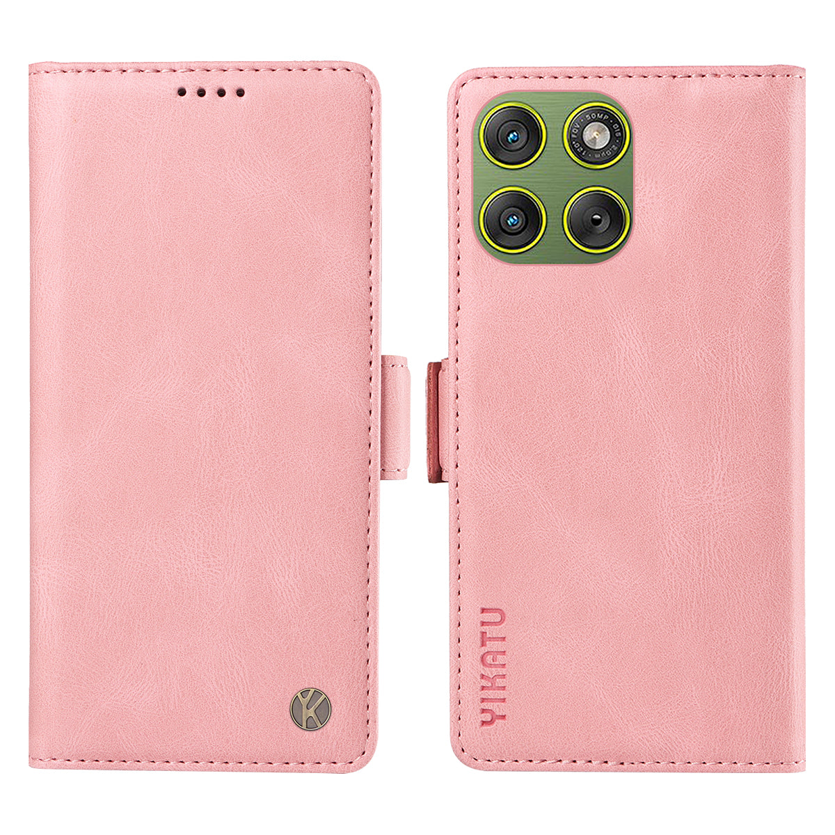 For Motorola Edge 70 5G Leather Case YIKATU YK-005 Skin-touch Feeling Wallet Phone Cover - Pink