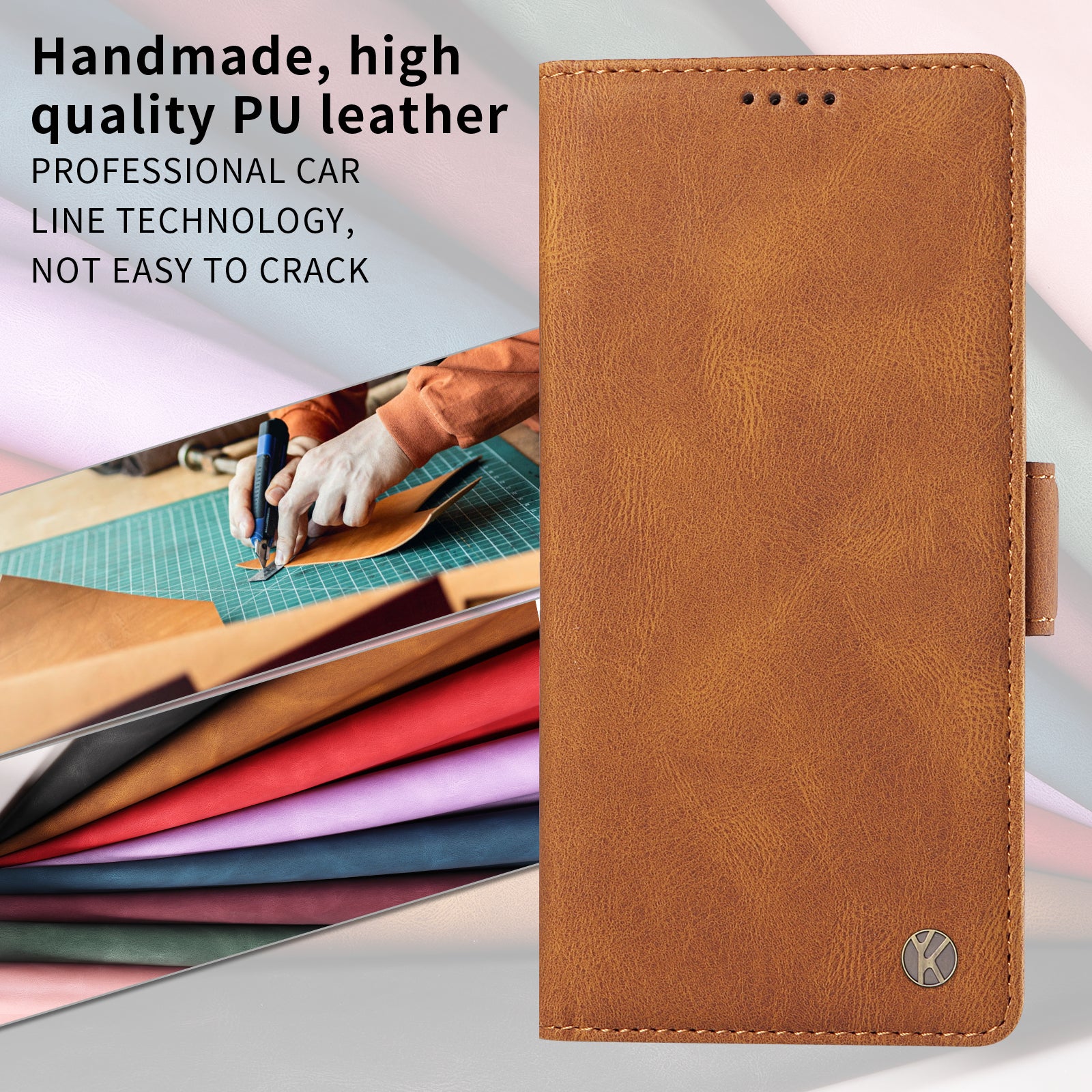 For Motorola Edge 70 5G Leather Case YIKATU YK-005 Skin-touch Feeling Wallet Phone Cover - Brown