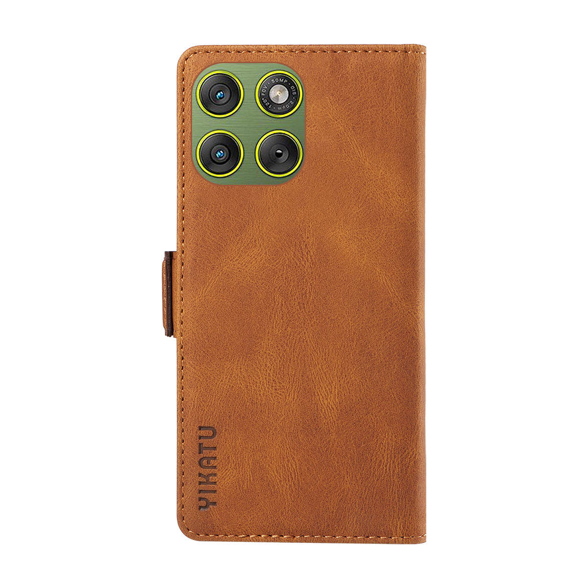 For Motorola Edge 70 5G Leather Case YIKATU YK-005 Skin-touch Feeling Wallet Phone Cover - Brown