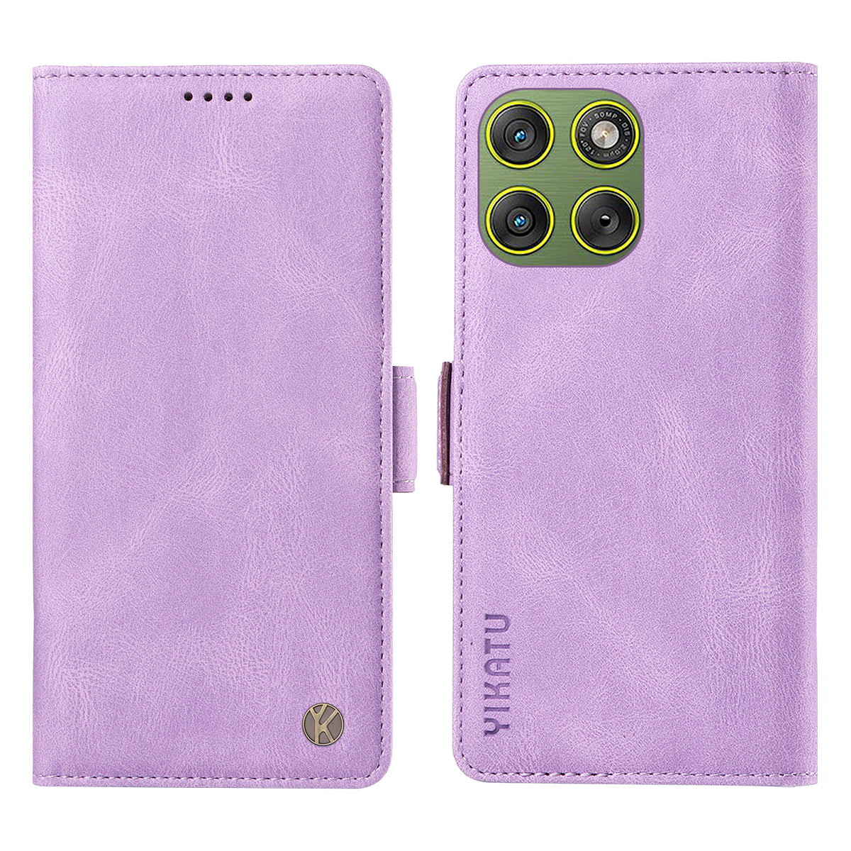 For Motorola Edge 70 5G Leather Case YIKATU YK-005 Skin-touch Feeling Wallet Phone Cover - Purple