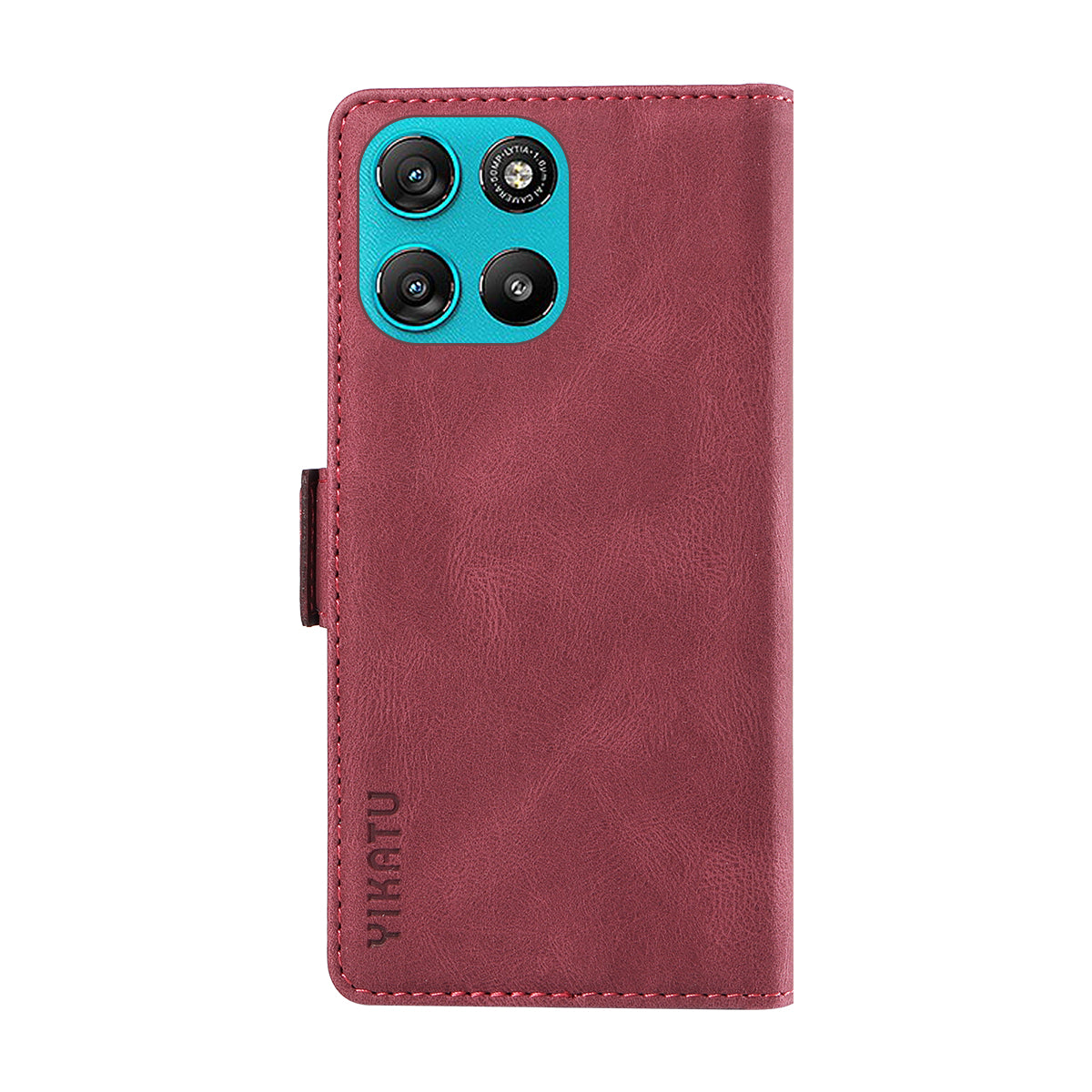 For Motorola Moto G57 Power 5G / Motorola Moto G100 5G (2025) / Motorola Moto G67 Power 5G Leather Case YIKATU YK-005 Skin-touch Feeling Wallet Phone Cover - Wine Red