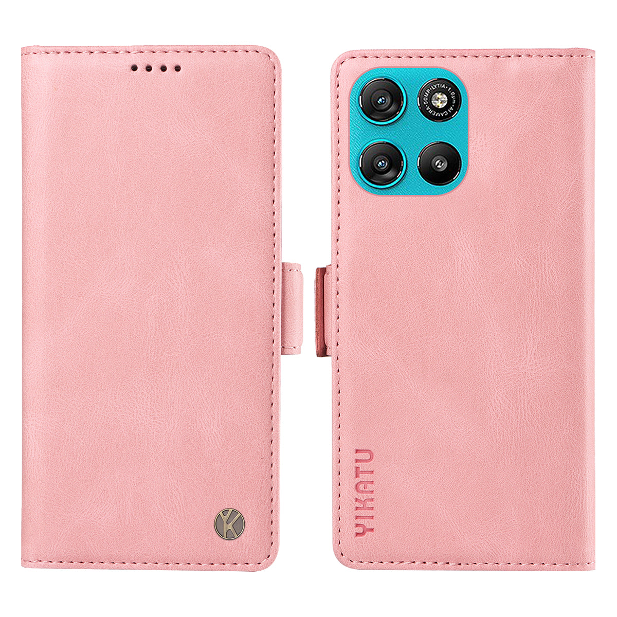 For Motorola Moto G57 Power 5G / Motorola Moto G100 5G (2025) / Motorola Moto G67 Power 5G Leather Case YIKATU YK-005 Skin-touch Feeling Wallet Phone Cover - Pink