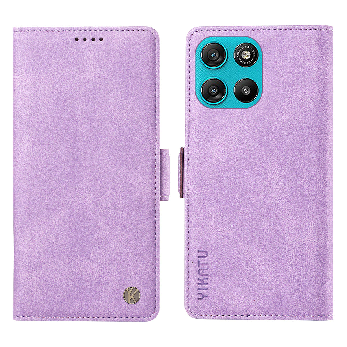For Motorola Moto G57 Power 5G / Motorola Moto G100 5G (2025) / Motorola Moto G67 Power 5G Leather Case YIKATU YK-005 Skin-touch Feeling Wallet Phone Cover - Purple