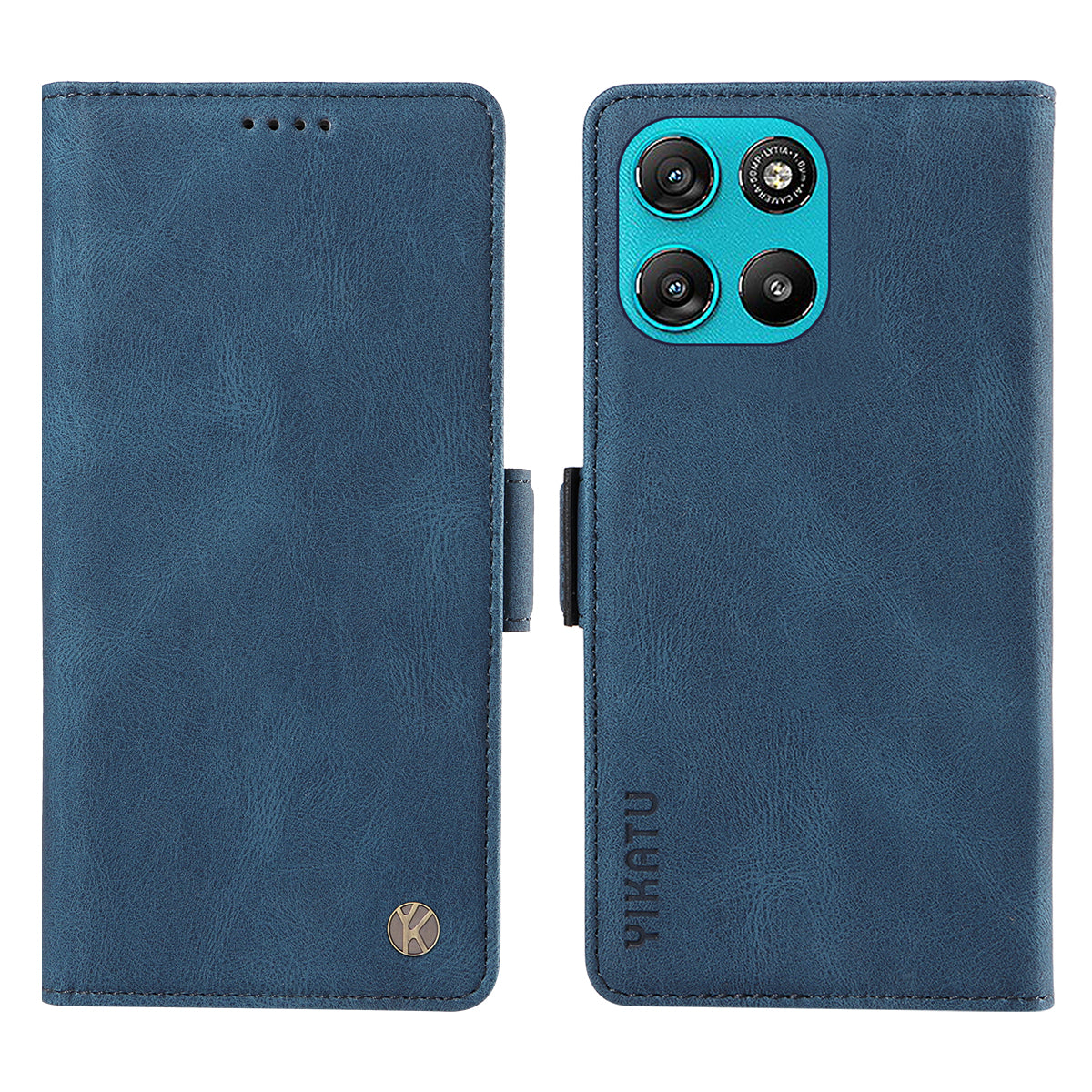 For Motorola Moto G57 Power 5G / Motorola Moto G100 5G (2025) / Motorola Moto G67 Power 5G Leather Case YIKATU YK-005 Skin-touch Feeling Wallet Phone Cover - Blue