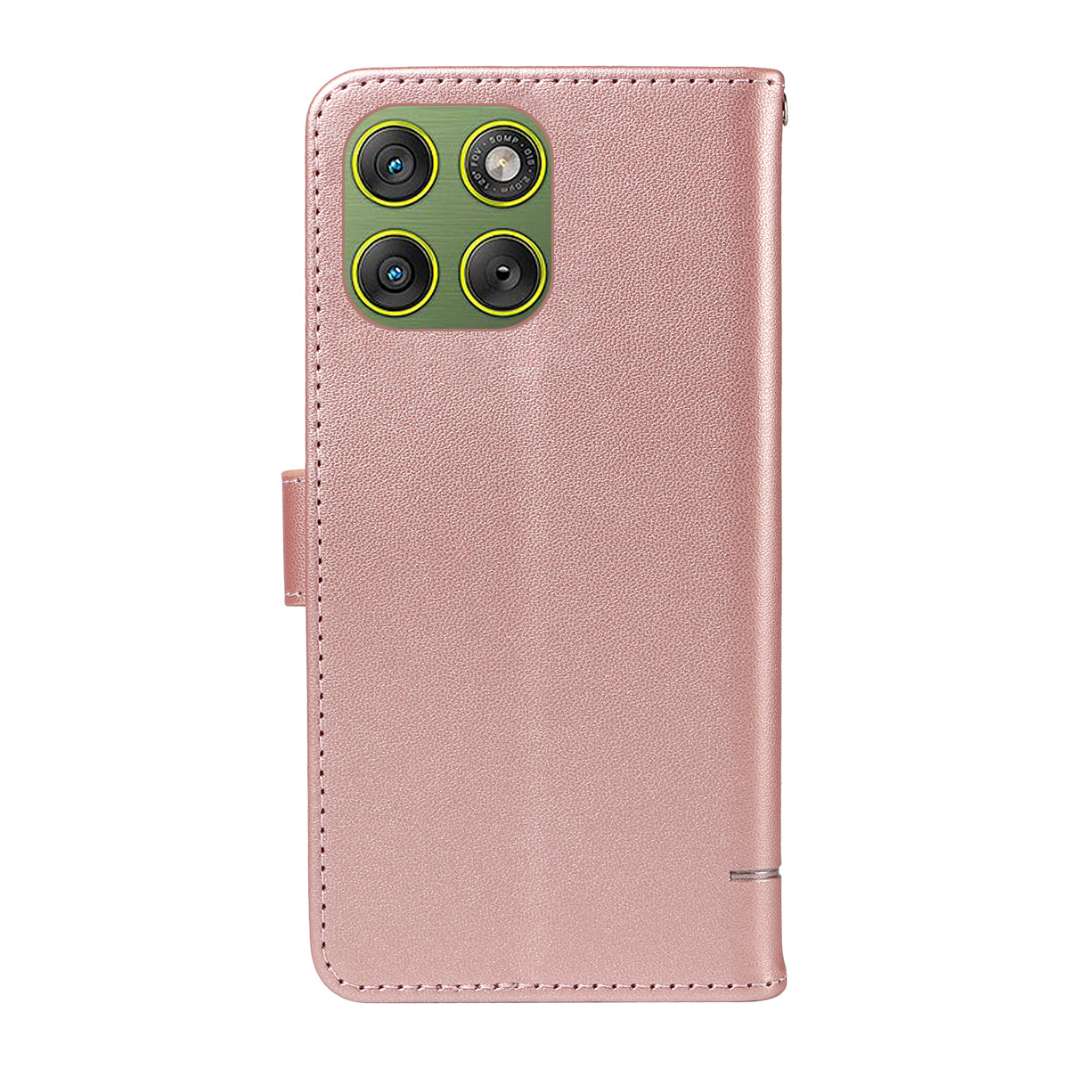 For Motorola Edge 70 5G Case Cat Pattern Imprint Leather Phone Cover with Wrist Strap - Rose Gold