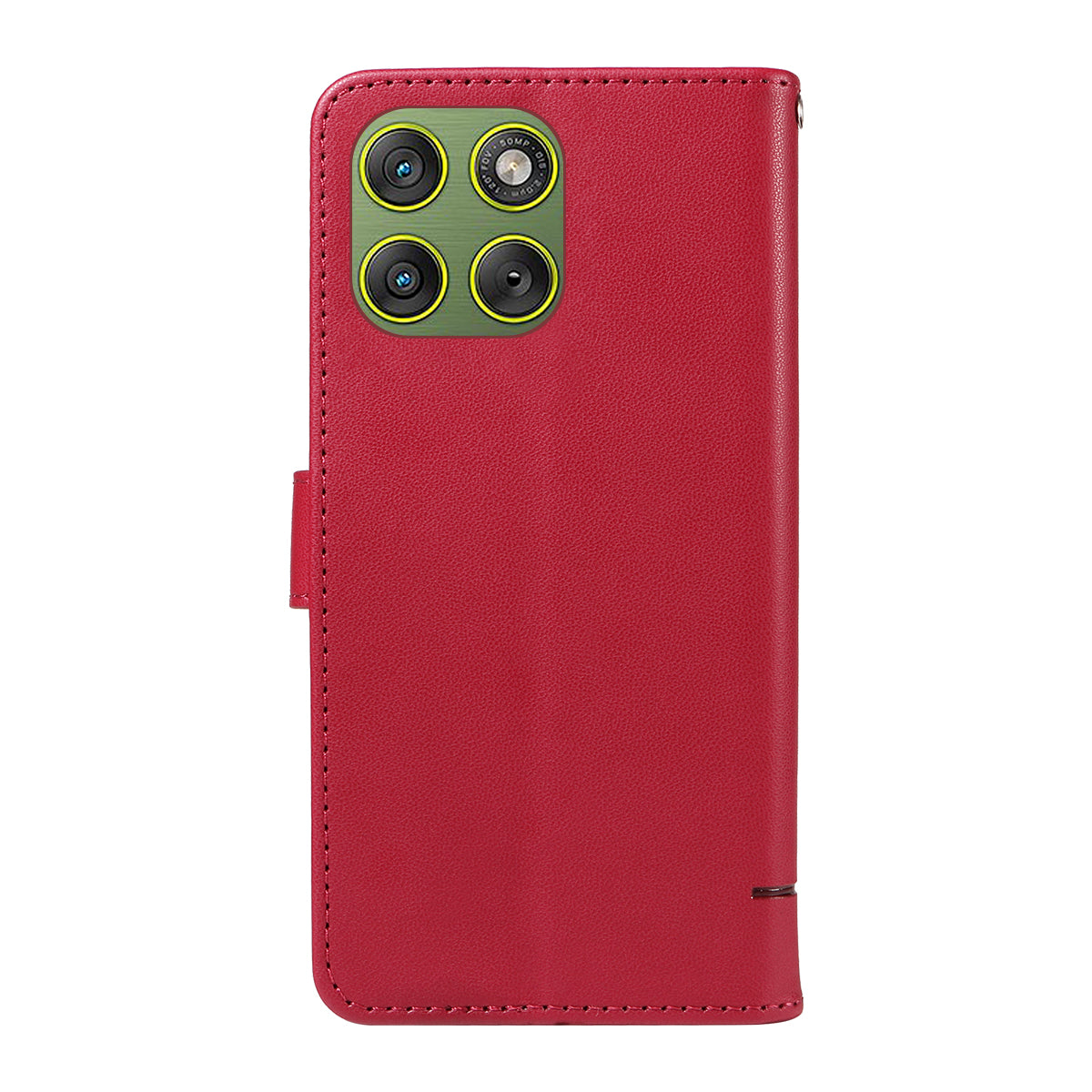 For Motorola Edge 70 5G Case Cat Pattern Imprint Leather Phone Cover with Wrist Strap - Red