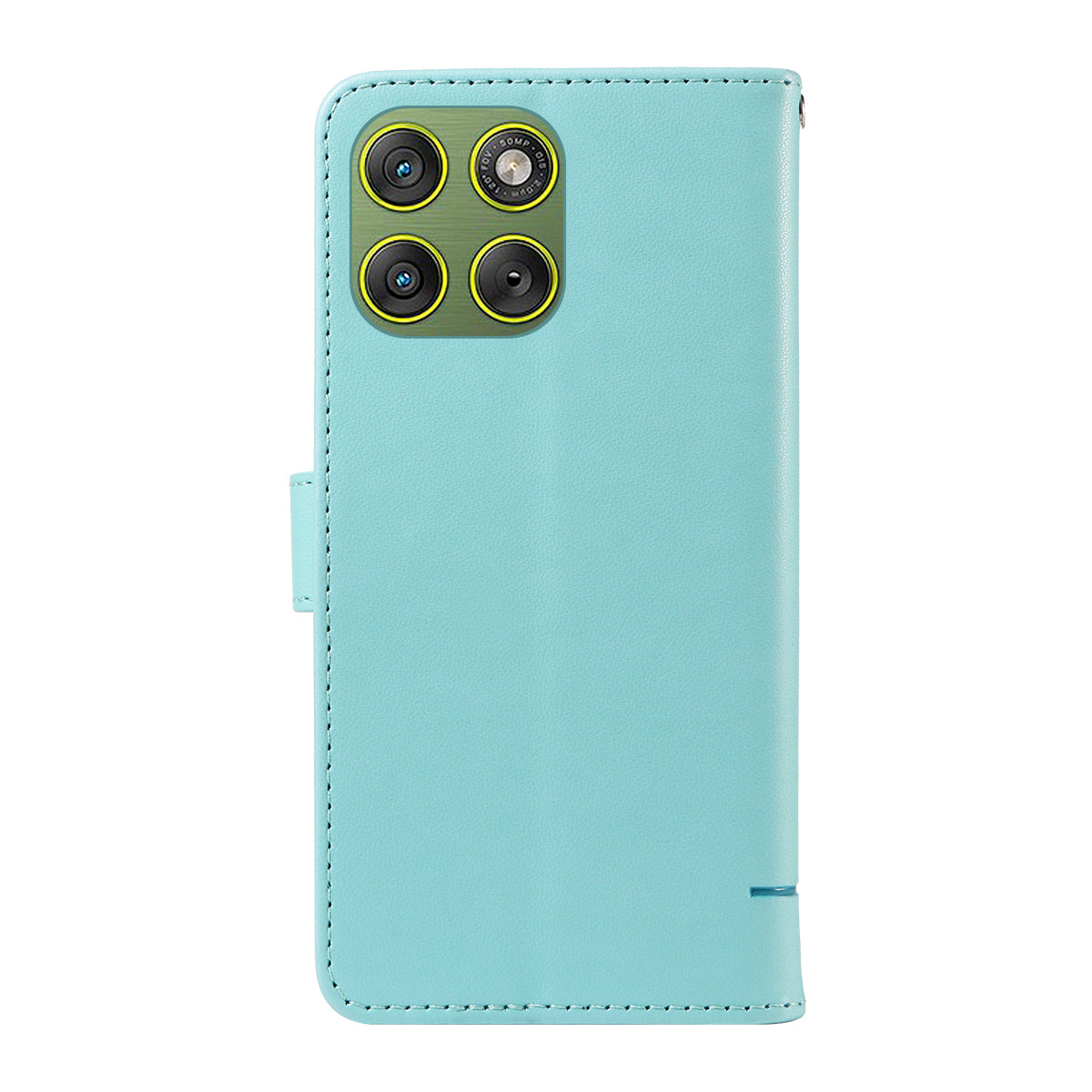 For Motorola Edge 70 5G Case Cat Pattern Imprint Leather Phone Cover with Wrist Strap - Green
