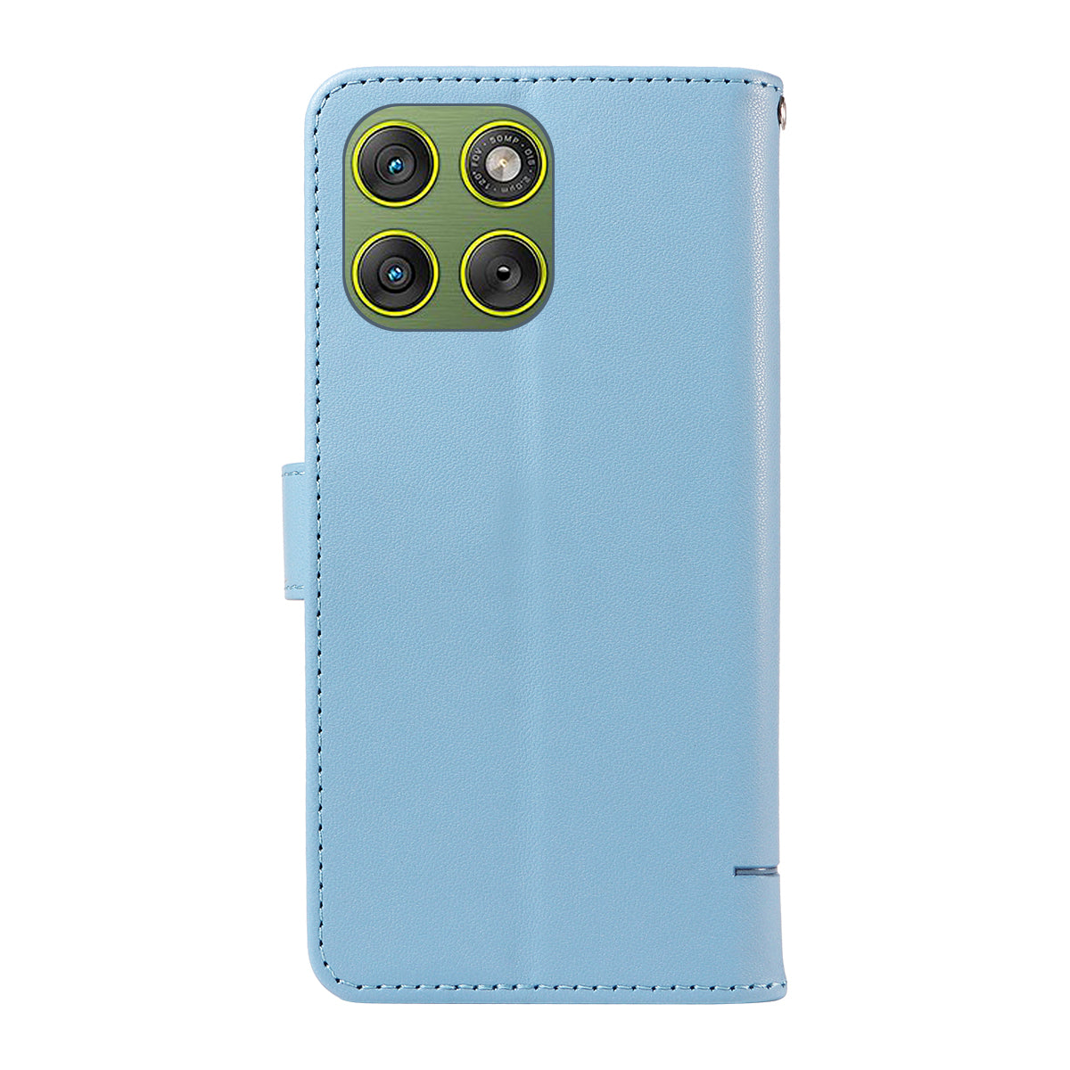 For Motorola Edge 70 5G Case Cat Pattern Imprint Leather Phone Cover with Wrist Strap - Sky Blue