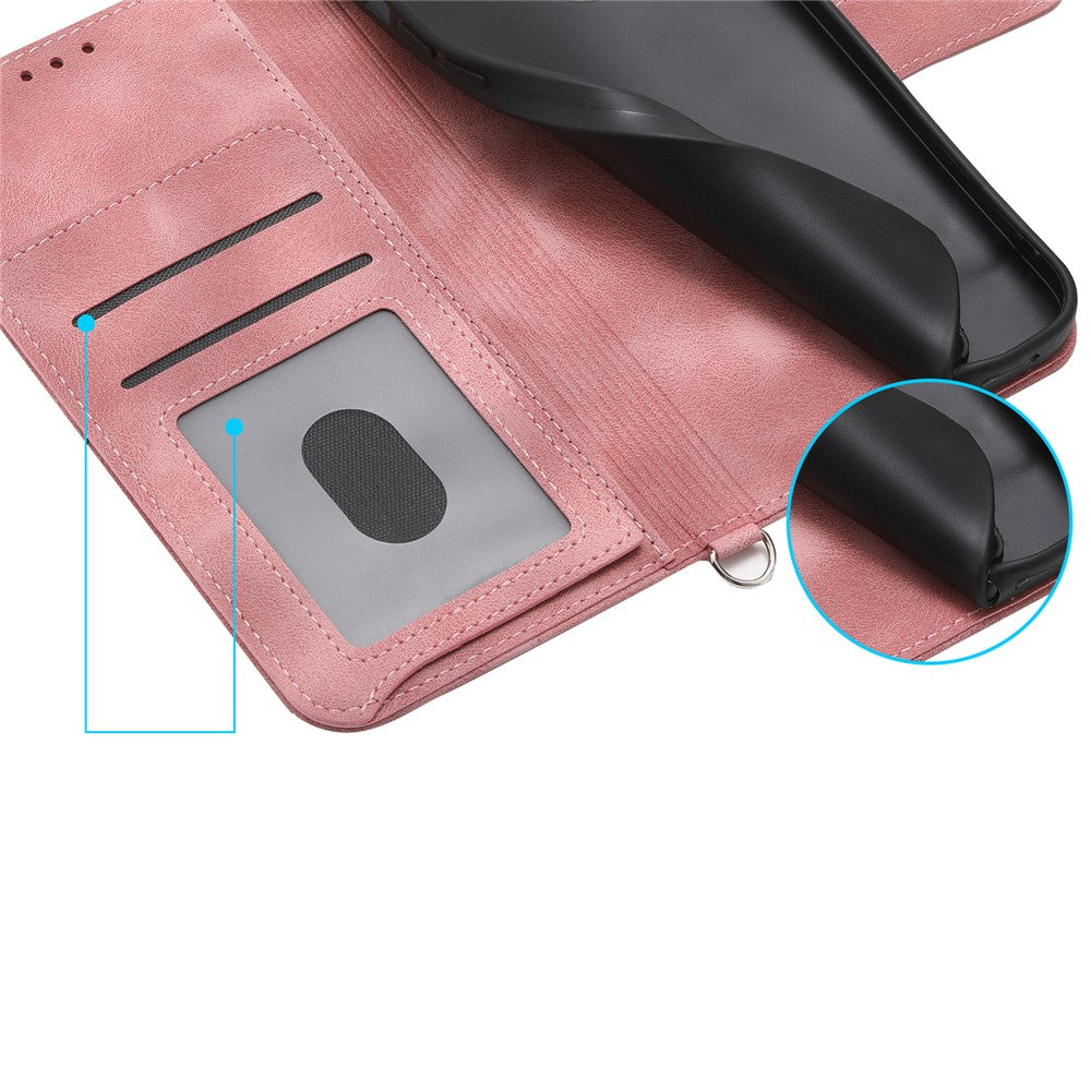 For Xiaomi Redmi Note 15 Pro 4G (Global) Case Flower Pattern PU Leather Wallet Phone Cover with Strap - Pink
