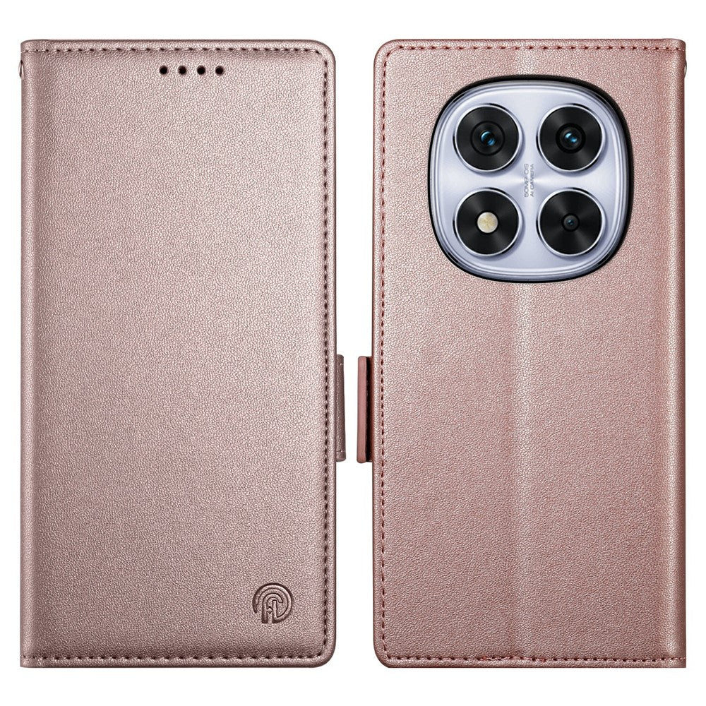 For Xiaomi Redmi Note 15 Pro 4G (Global) Stand Case PU Leather Wallet Phone Cover - Rose Gold