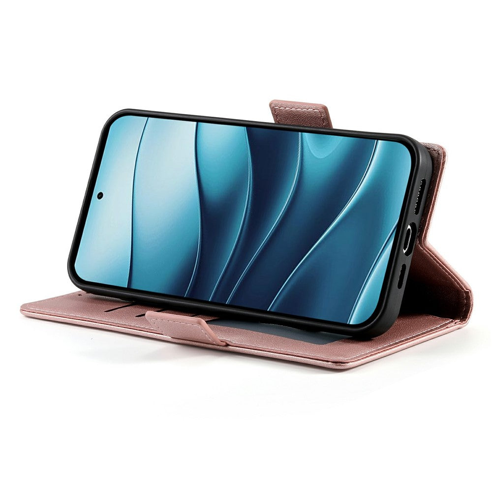 For Xiaomi Redmi Note 15 Pro 4G (Global) Stand Case PU Leather Wallet Phone Cover - Rose Gold