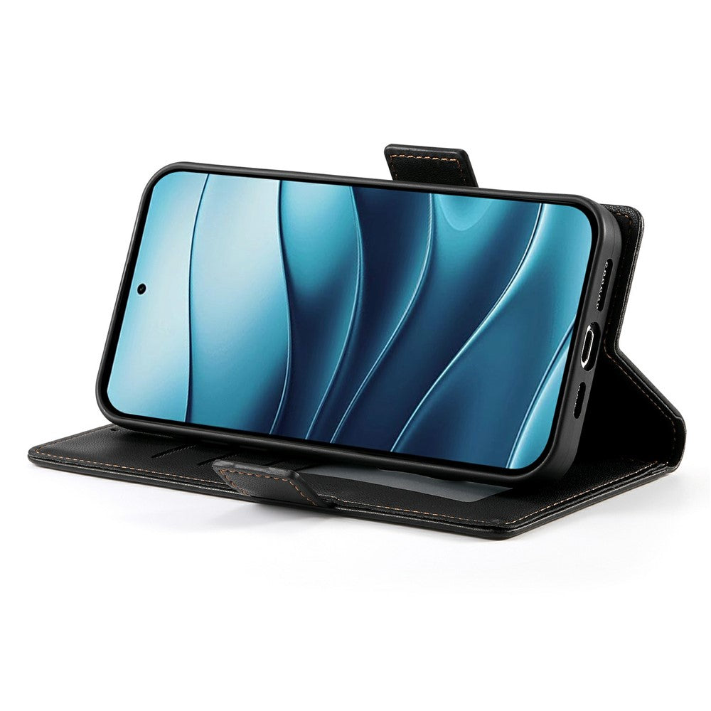 For Xiaomi Redmi Note 15 Pro 4G (Global) Stand Case PU Leather Wallet Phone Cover - Black
