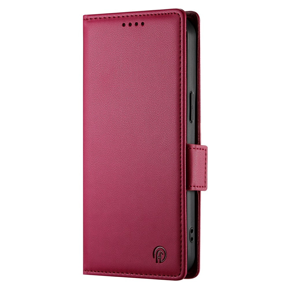For Xiaomi Redmi Note 15 Pro 4G (Global) Stand Case PU Leather Wallet Phone Cover - Wine Red