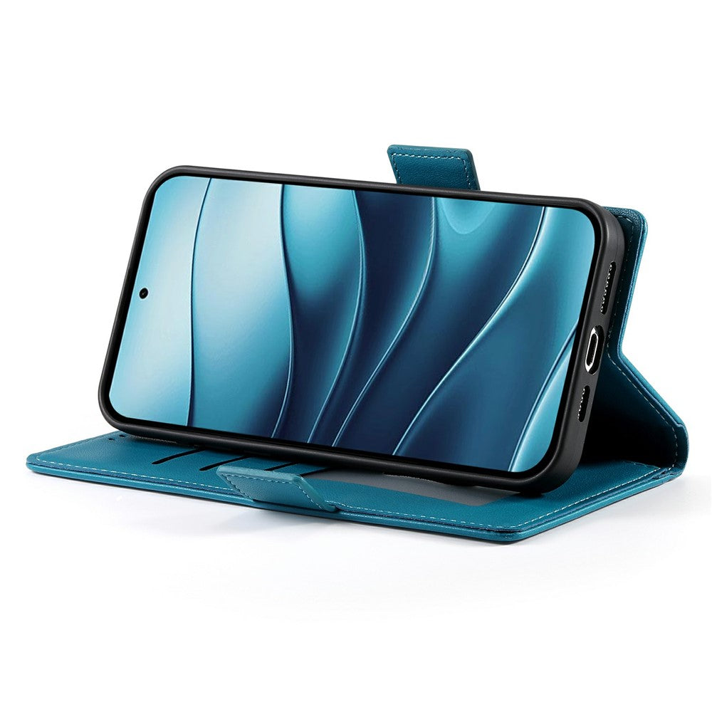 For Xiaomi Redmi Note 15 Pro 4G (Global) Stand Case PU Leather Wallet Phone Cover - Blue