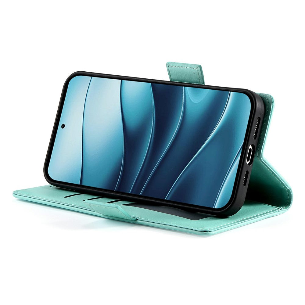 For Xiaomi Redmi Note 15 Pro 4G (Global) Stand Case PU Leather Wallet Phone Cover - Mint Green