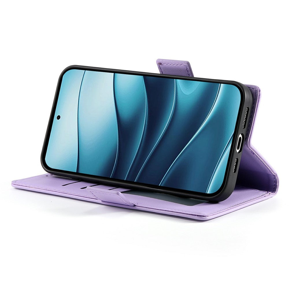 For Xiaomi Redmi Note 15 Pro 4G (Global) Stand Case PU Leather Wallet Phone Cover - Purple