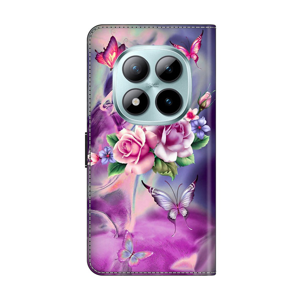 For Xiaomi Redmi Note 15 Pro 5G (Global) Case 3D Pattern PU Leather Wallet Phone Cover with Stand - Butterflies  /  Flowers