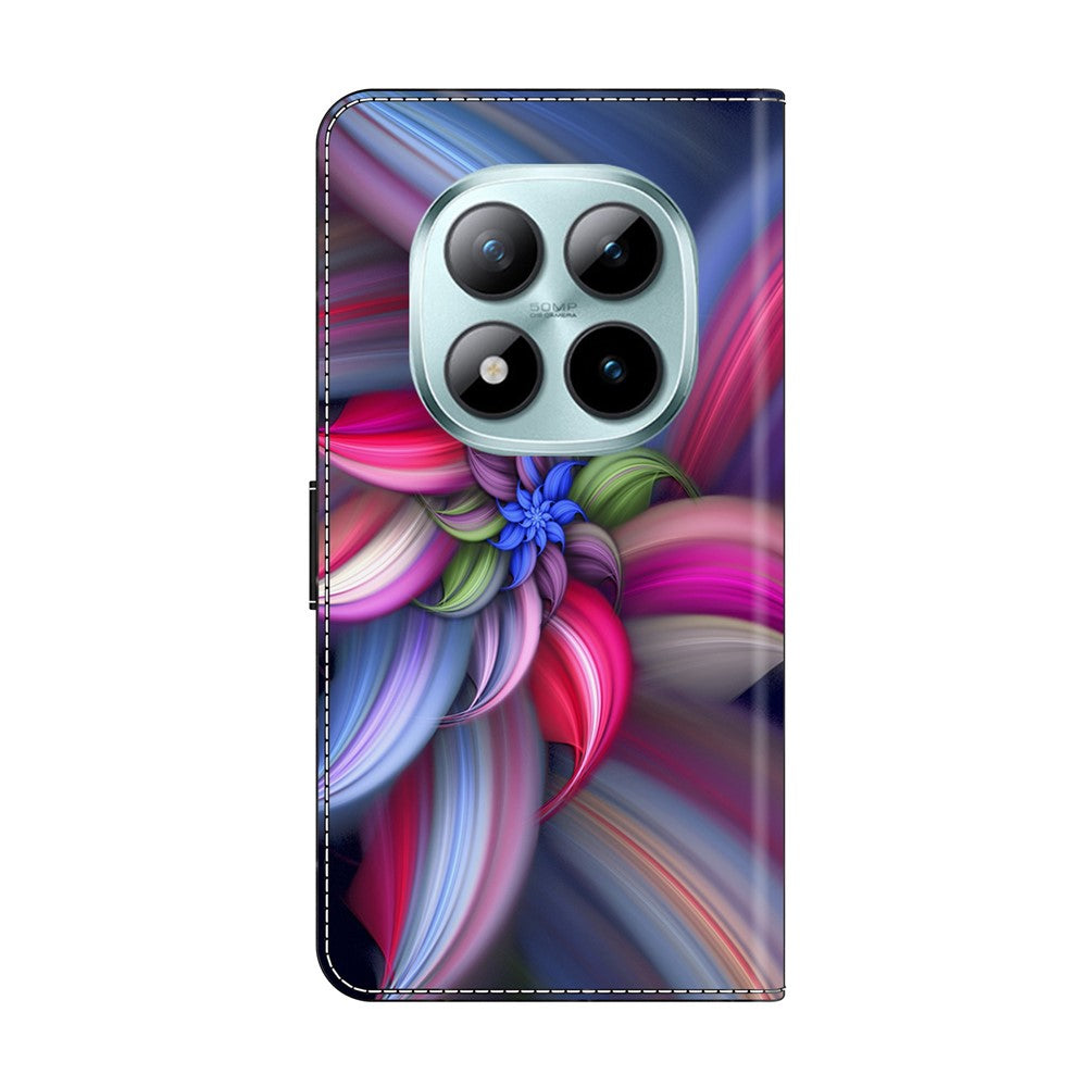 For Xiaomi Poco M8 Pro 5G / Redmi Note 15 Pro+ 5G (Global) Case 3D Pattern PU Leather Wallet Phone Cover with Stand - Colorful Flowers
