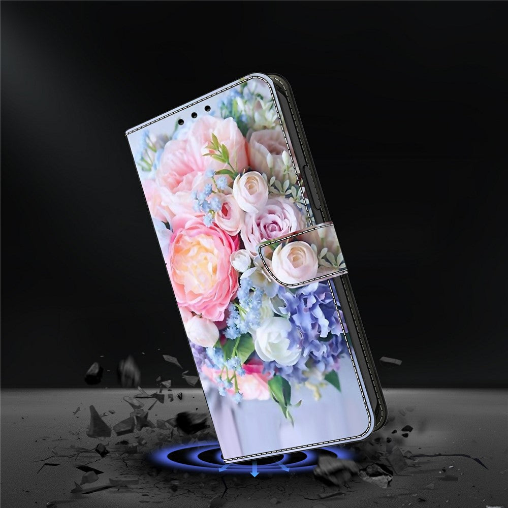 For Xiaomi Redmi Note 15 Pro 5G (Global) Case Magnetic Clasp 3D Pattern Leather Wallet Phone Cover - Colorful Flower
