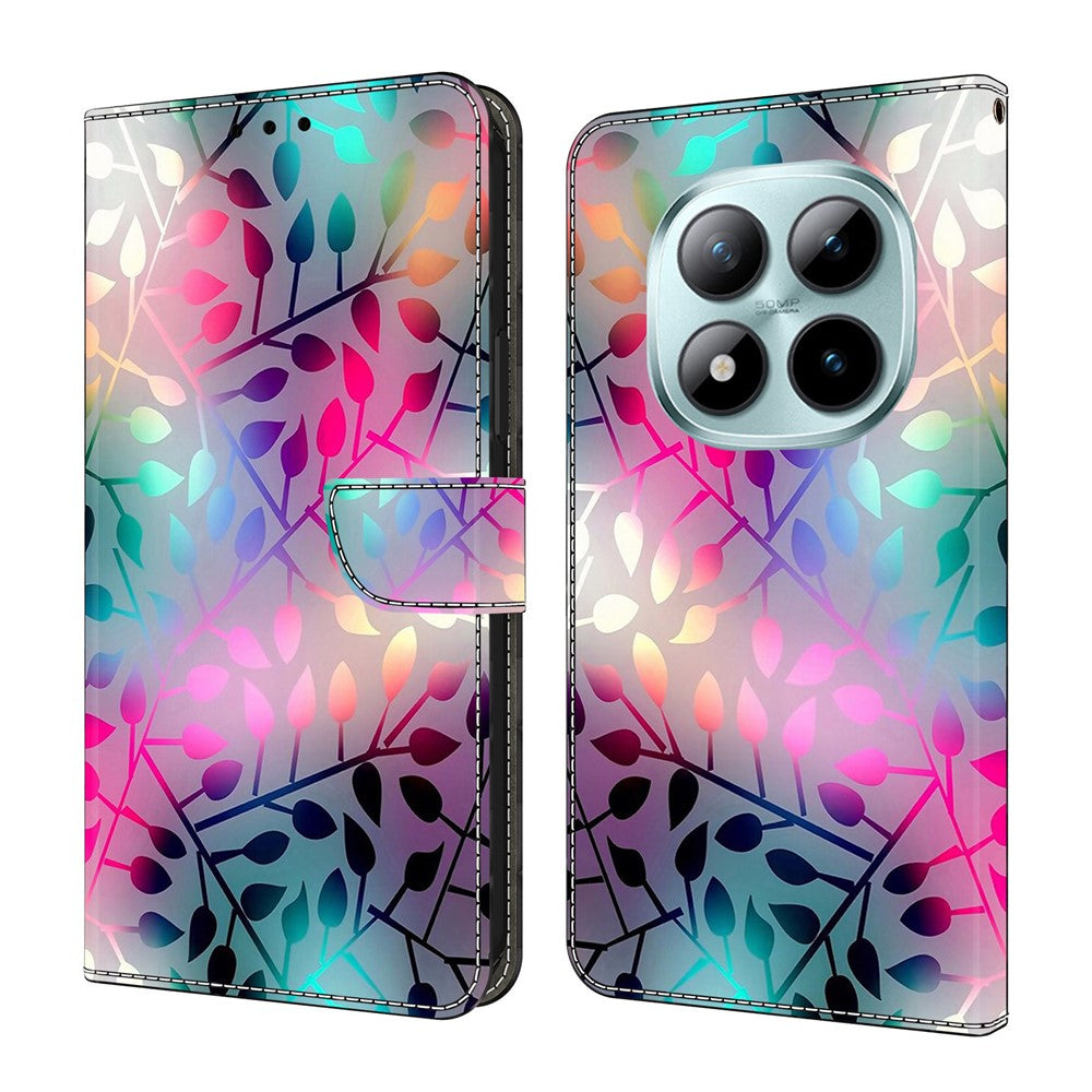 For Xiaomi Redmi Note 15 Pro 5G (Global) Case Magnetic Clasp 3D Pattern Leather Wallet Phone Cover - Maple Leaf