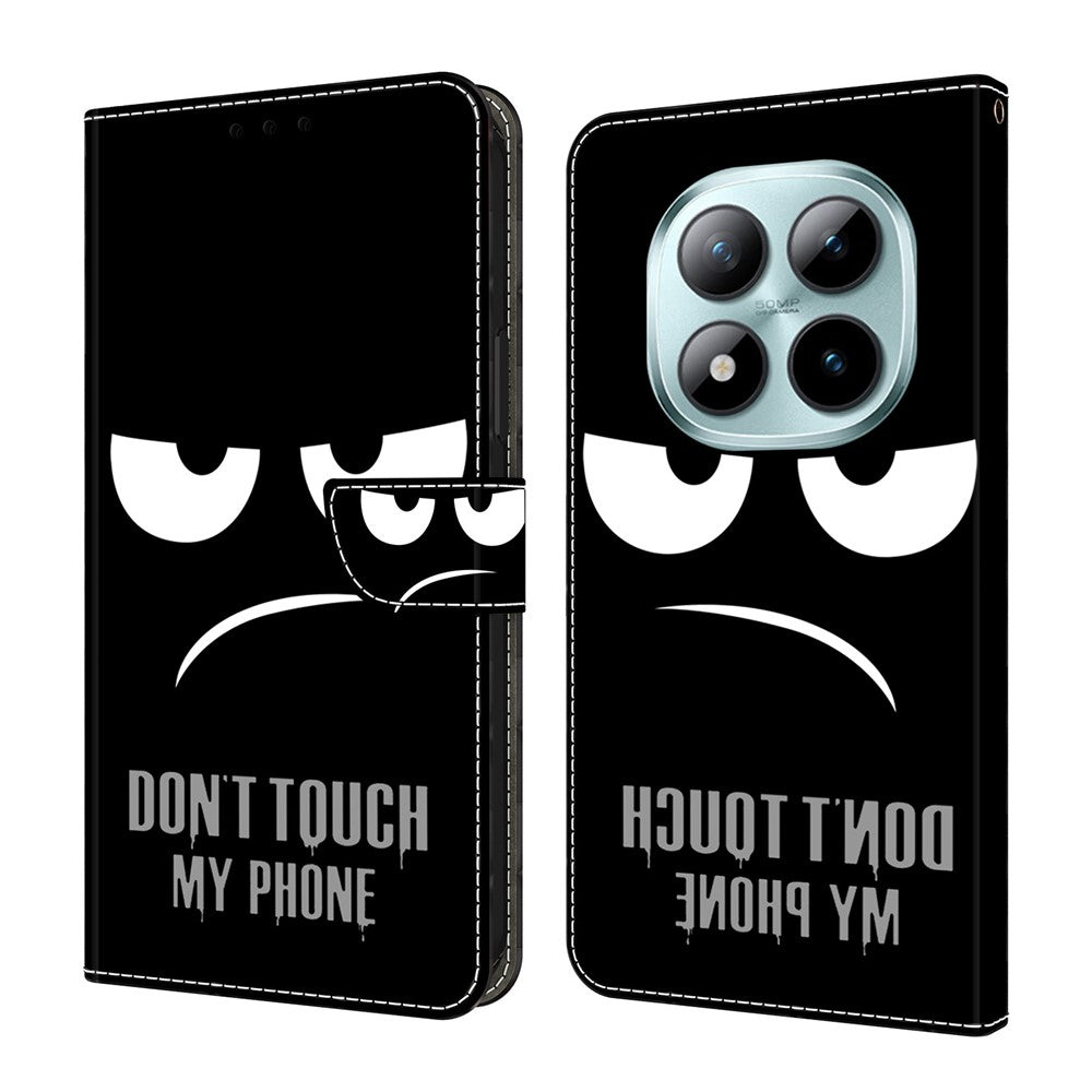For Xiaomi Redmi Note 15 Pro 5G (Global) Case Magnetic Clasp 3D Pattern Leather Wallet Phone Cover - Don't Touch My Phone