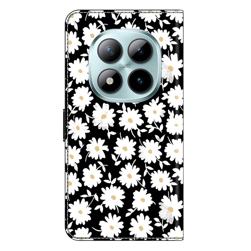 For Xiaomi Redmi Note 15 Pro 5G (Global) Case Magnetic Clasp 3D Pattern Leather Wallet Phone Cover - Floral