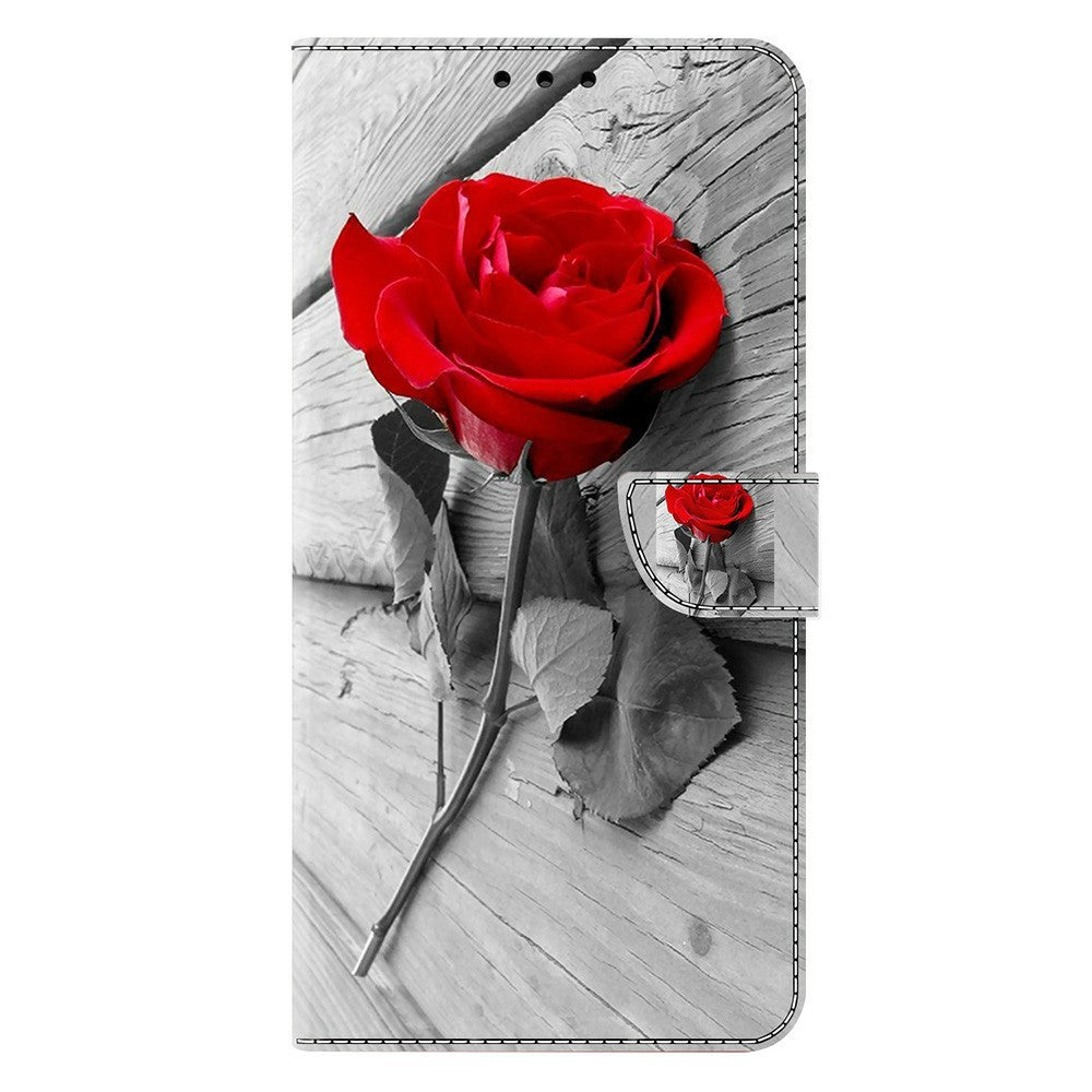 For Xiaomi Redmi Note 15 Pro 5G (Global) Case Magnetic Clasp 3D Pattern Leather Wallet Phone Cover - Rose