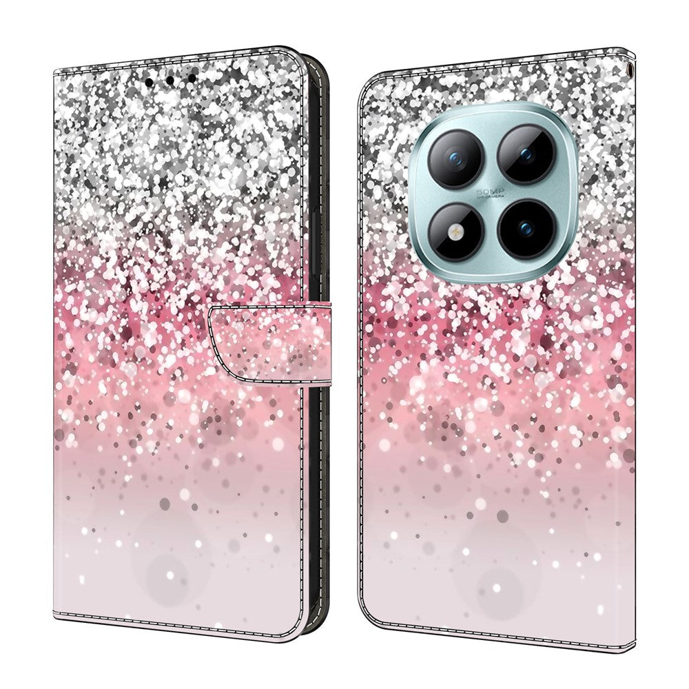 For Xiaomi Poco M8 Pro 5G / Redmi Note 15 Pro+ 5G (Global) Case Magnetic Clasp 3D Pattern Leather Wallet Phone Cover - Gradient