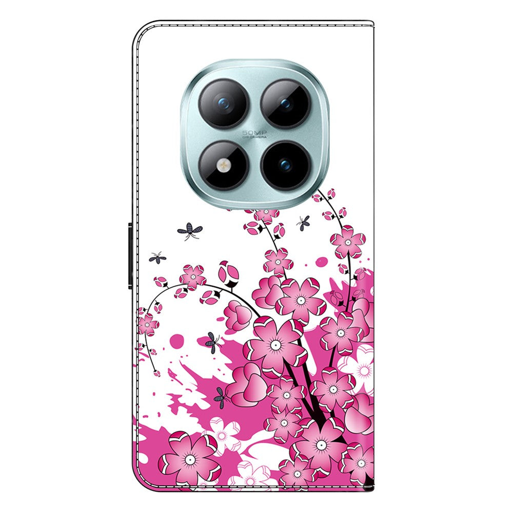 For Xiaomi Redmi Note 15 Pro 5G (Global) Case PU Leather Wallet Phone Cover with Stand - Flower Vine