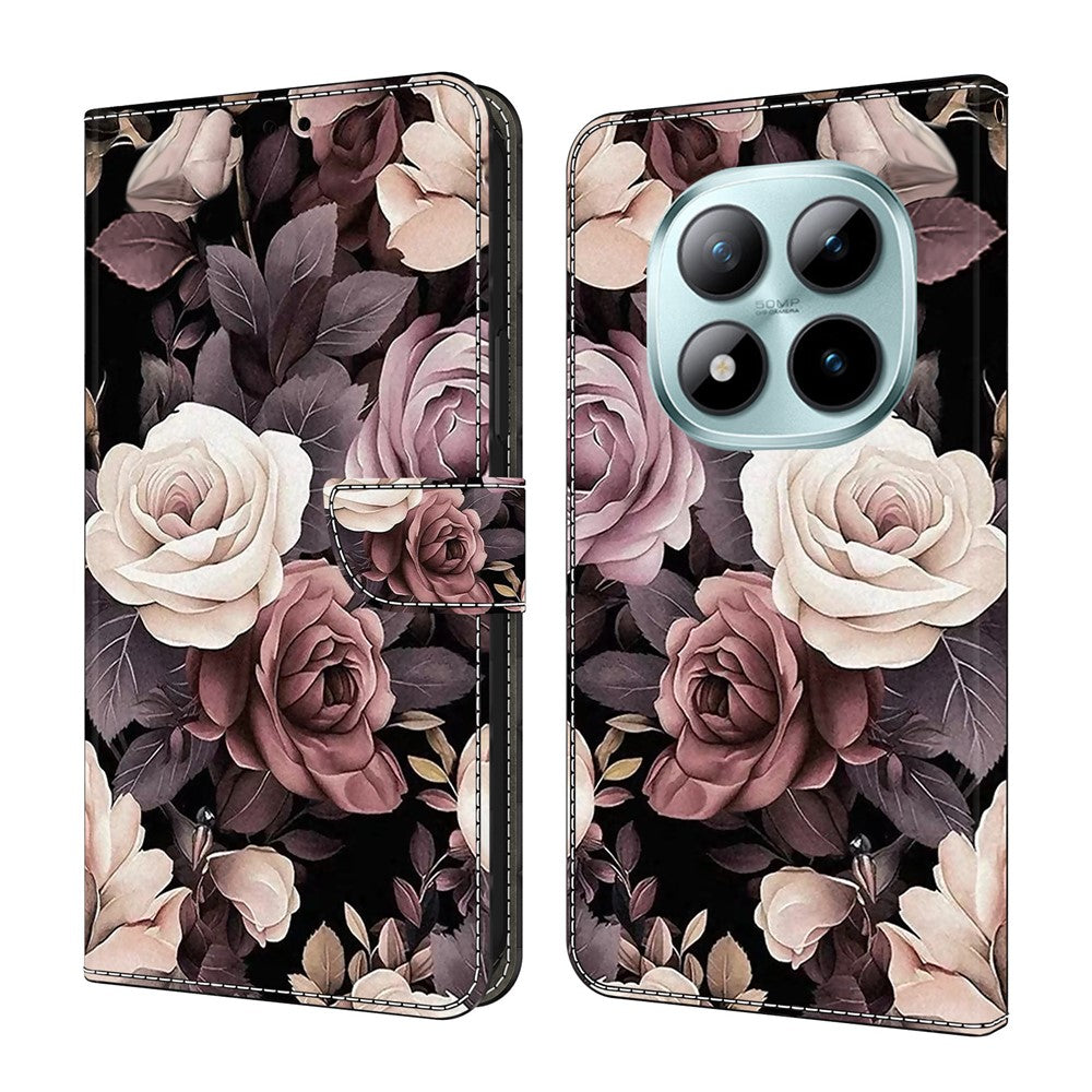 For Xiaomi Redmi Note 15 Pro 5G (Global) Case PU Leather Wallet Phone Cover with Stand - Rose