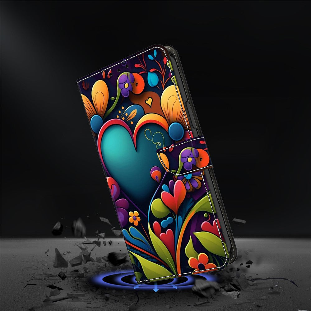 For Xiaomi Redmi Note 15 Pro 5G (Global) Case PU Leather Wallet Phone Cover with Stand - Paint Flower
