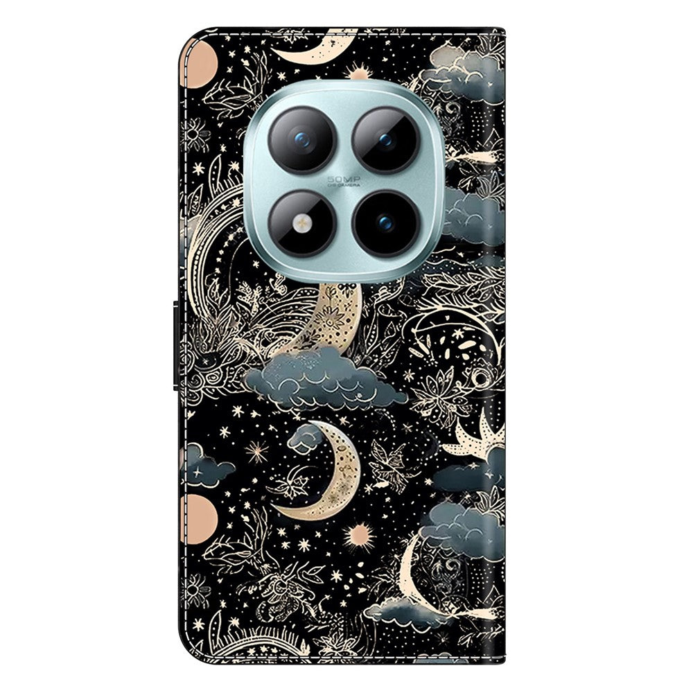 For Xiaomi Redmi Note 15 Pro 5G (Global) Case PU Leather Wallet Phone Cover with Stand - Moon