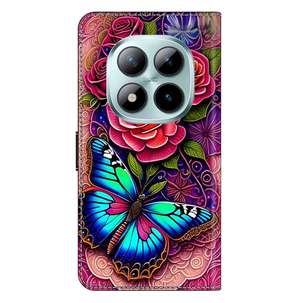 For Xiaomi Poco M8 Pro 5G / Redmi Note 15 Pro+ 5G (Global) Case PU Leather Wallet Phone Cover with Stand - Colorful Butterfly