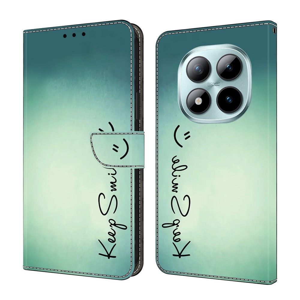For Xiaomi Poco M8 Pro 5G / Redmi Note 15 Pro+ 5G (Global) Case PU Leather Wallet Phone Cover with Stand - Keep Smile
