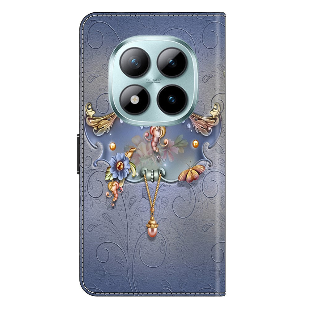For Xiaomi Poco M8 Pro 5G / Redmi Note 15 Pro+ 5G (Global) Case PU Leather Wallet Phone Cover with Stand - Carving Flower