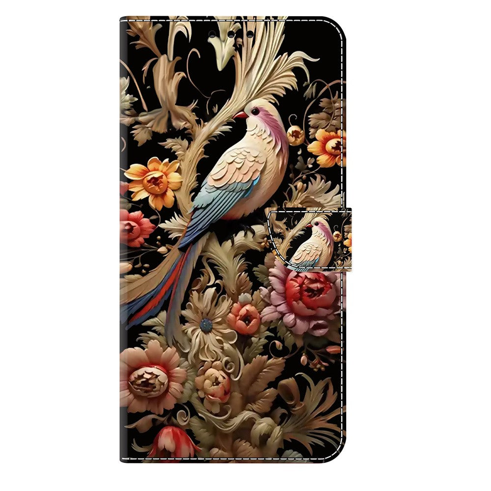 For Xiaomi Poco M8 Pro 5G / Redmi Note 15 Pro+ 5G (Global) Case PU Leather Wallet Phone Cover with Stand - Vintage Flower and Bird