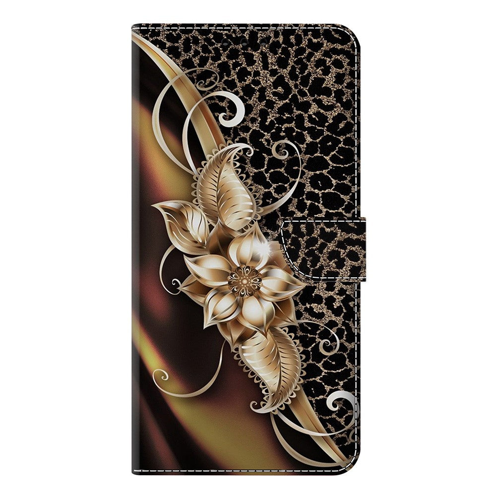 For Xiaomi Poco M8 Pro 5G / Redmi Note 15 Pro+ 5G (Global) Case PU Leather Wallet Phone Cover with Stand - Metal Flower